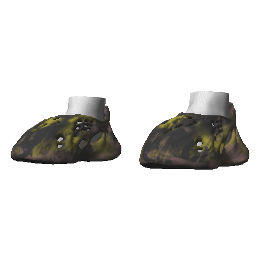 Желтые с черным кроссовки Abibas Yeez Foam