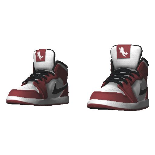 Красно-белые высокие кроссовки Air Johnson