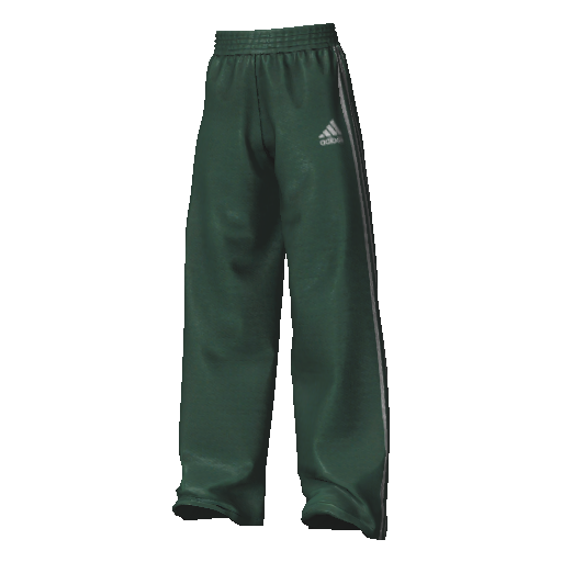 Зеленые широкие спортивные штаны Adibas