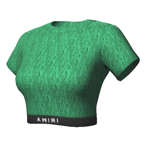 Зеленый топ Awiri с принтом