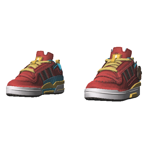 Красные кроссовки Adibas Low Helloween