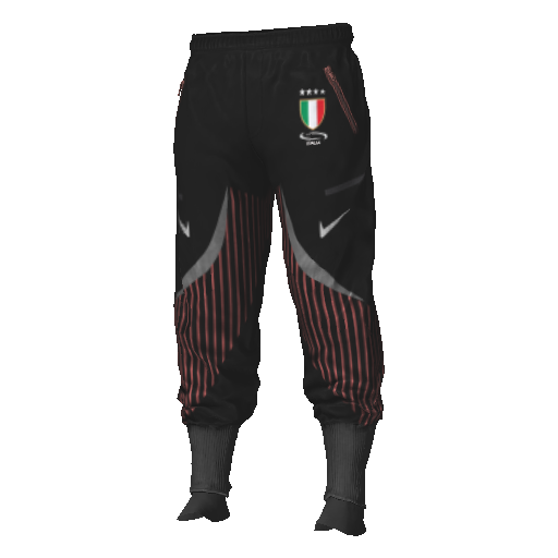 Черно-красные спортивные брюки Nice Italia с манжетами