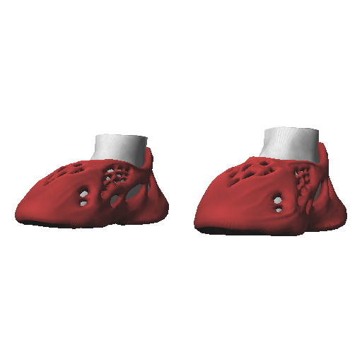 Красные кроссовки Abibas Yeez Foam