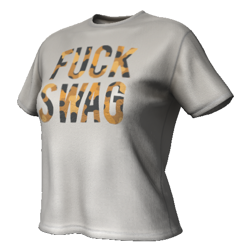 Белая футболка FUCK SWAG