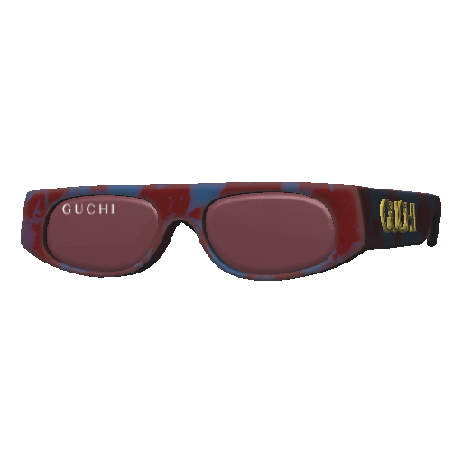 Красные с синим очки Guchi