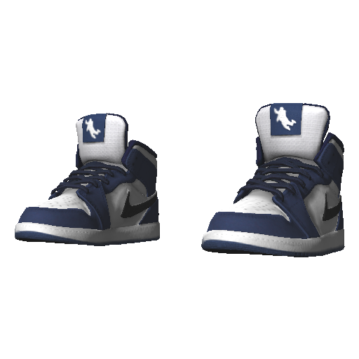 Синие высокие кроссовки Air Johnson