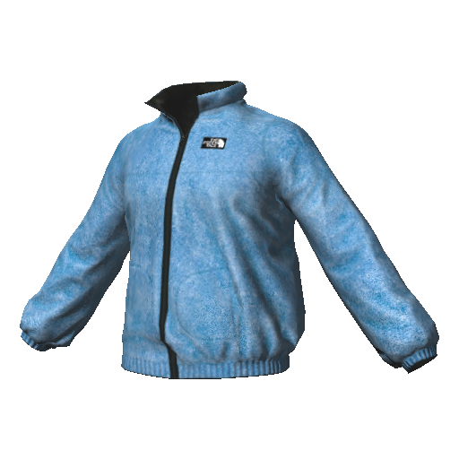 Синяя куртка TNF (мех снаружи)