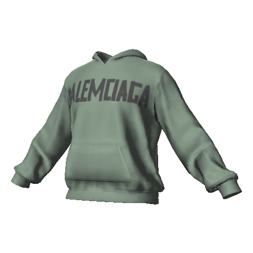Зеленая худи Balemciaga