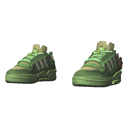 Зеленые кроссовки Adibas Low Helloween
