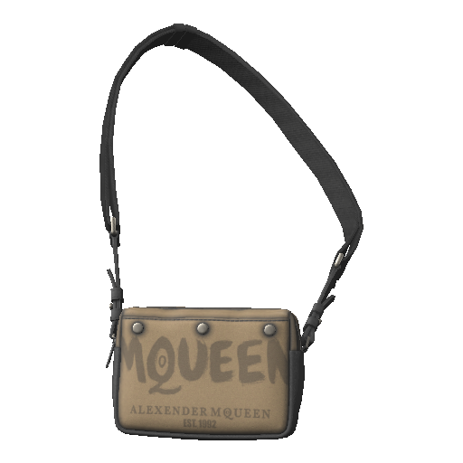 Бежевая сумка MQUEEN через плечо