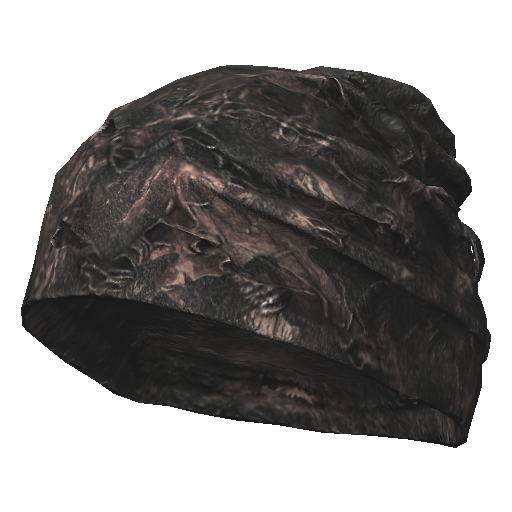 Камуфляжная шапка с потертым принтом