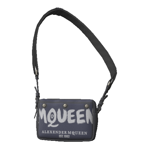 Синяя сумка MQUEEN через плечо
