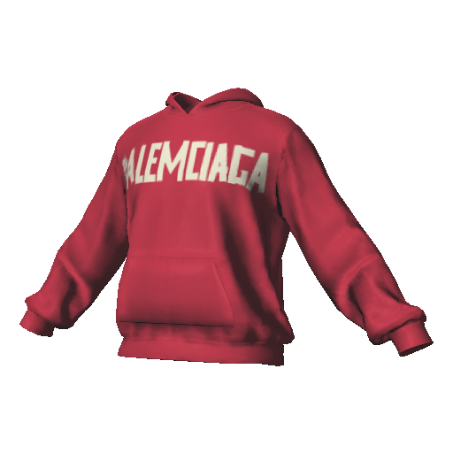 Красная худи Balemciaga