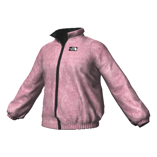 Розовая куртка TNF (мех снаружи)