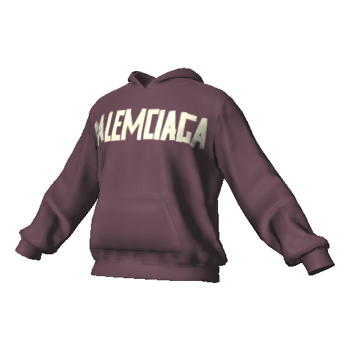Бордовая худи Balemciaga