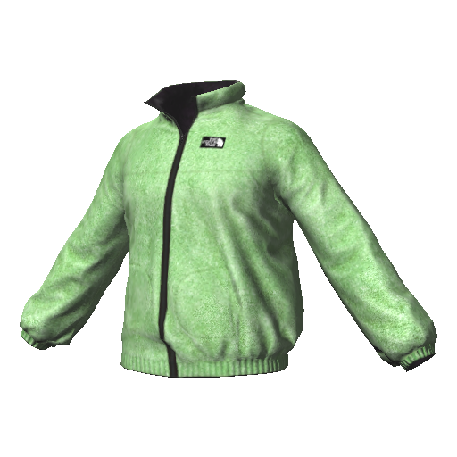 Зеленая куртка TNF (мех снаружи)