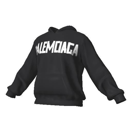 Черная худи Balemciaga