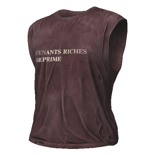 Красная потертая майка Fenants Riches Deprime