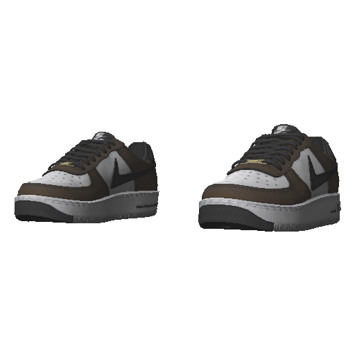 Бело-коричневые кроссовки Nice Flow Force 1 