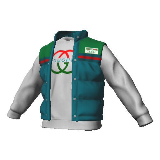 Голубая жилетка со свитшотом