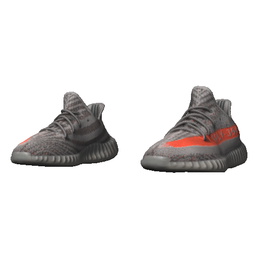 Серо-красные кроссовки Adibas Ez Boost 350