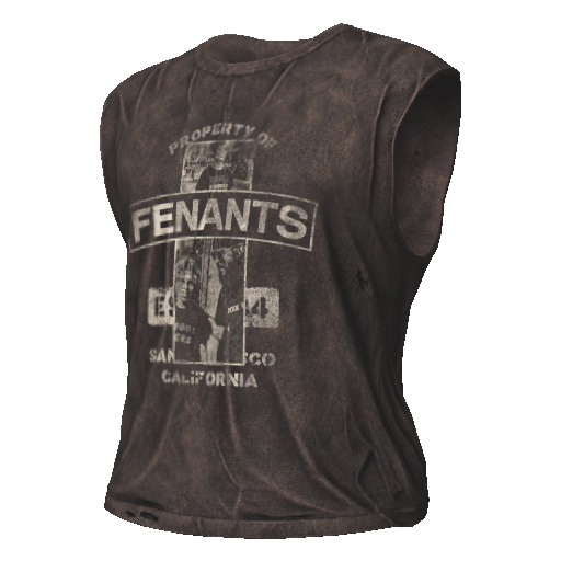 Коричневая потертая майка Property of Fenants