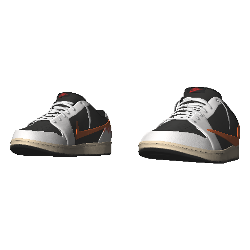 Бело-оранжевые кроссовки Nice Reverse Swoosh
