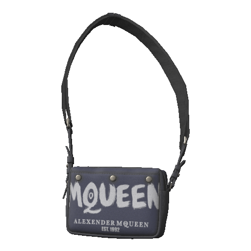 Синяя сумка MQUEEN через плечо