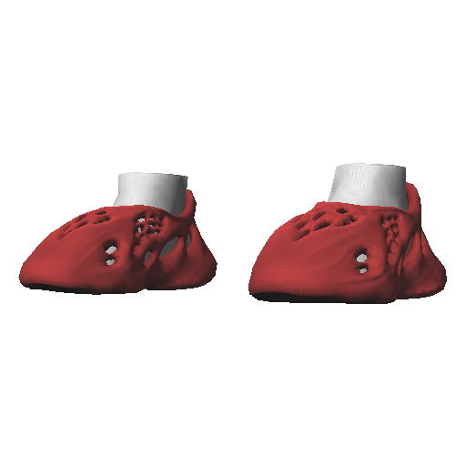Красные кроссовки Abibas Yeez Foam