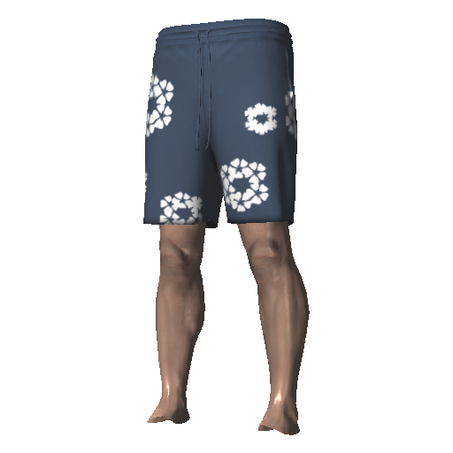 Синие шорты Denim Tears