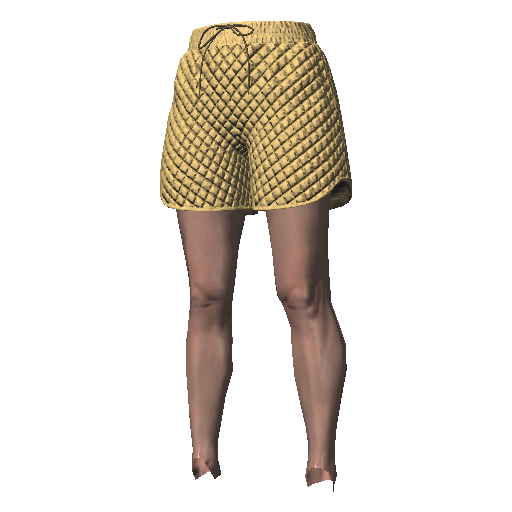Желтые кожаные шорты