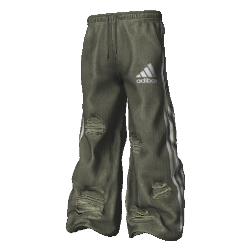 Хаки рваные спортивные штаны Adibas
