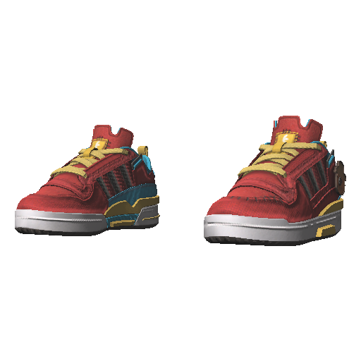 Красные кроссовки Adibas Low Helloween