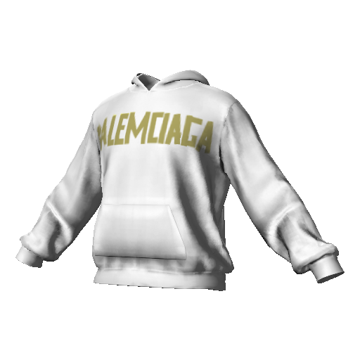 Белая худи Balemciaga