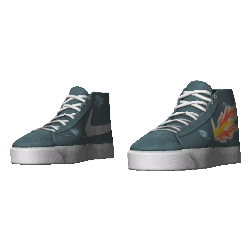 Голубые кеды Nice Blazer