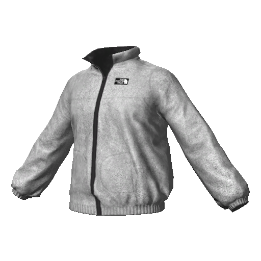 Серая куртка TNF (мех снаружи)