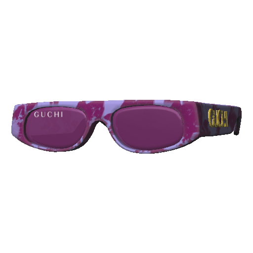 Розовые с фиолетовым очки Guchi