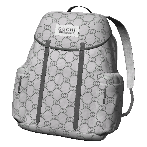 Серый рюкзак Guchi с паттерном